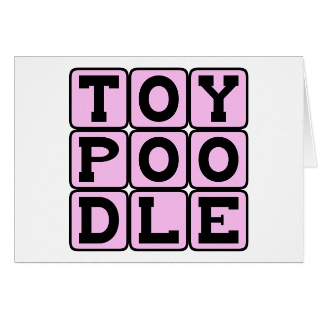 Toy Poodle, Toy Hond Ras (Voorkant Horizontaal)