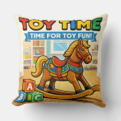 Toy rocking horse Nursery throw pillow Kussen (Voorkant)