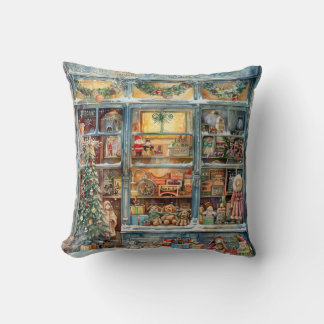 Toy Shop Window Throw Pillow Kussen