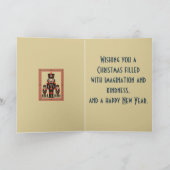 Toy Soldiers Nutcracker Nordic Christmas Minimal Kaart (Binnen)