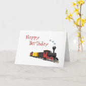 Toy Train Birthday Card Kaart (Gele Bloem)