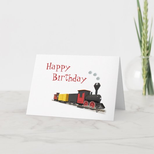 Toy Train Birthday Card Kaart (Voorkant)