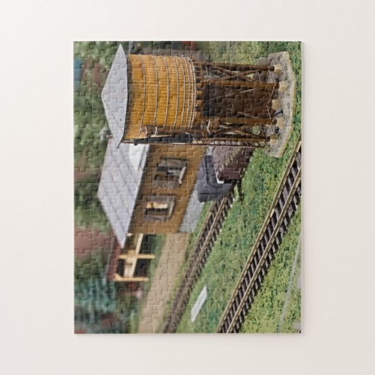 Toy Train Platform Water Tower Legpuzzel (Verticaal)