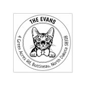 Toyger Cat Family Retouradres Rubberstempel (Afrduk)