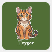 Toyger Vierkante Sticker (Voorkant)