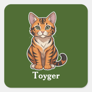 Toyger Vierkante Sticker
