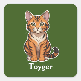 Toyger Vierkante Sticker