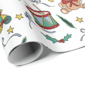 Toyland Classic Kerst Nostalgisch Speelgoed Cadeaupapier (Rol Hoek)