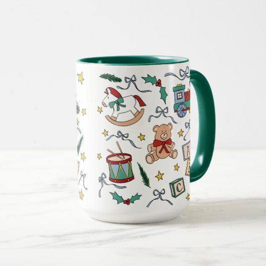 Toyland Classic Kerst Nostalgisch Speelgoed Mok (Voorkant rechts)