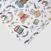 Toyland Classic Kerst Nostalgisch Speelgoed Tissuepapier (Detail)