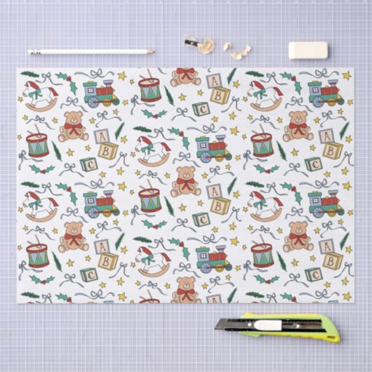 Toyland Classic Kerst Nostalgisch Speelgoed Tissuepapier (Craft)
