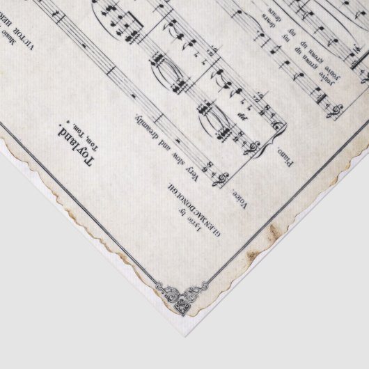  Toyland Sheet Music-kerstperkament Tissuepapier (Detail)