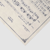  Toyland Sheet Music-kerstperkament Tissuepapier (Detail)