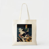 Toyohara Kunichika Japanse Funny Face Tote Bag (Voorkant)