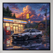 Toyota AE86 Toercar Poster (Voorkant)