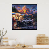 Toyota AE86 Toercar Poster (Keuken)