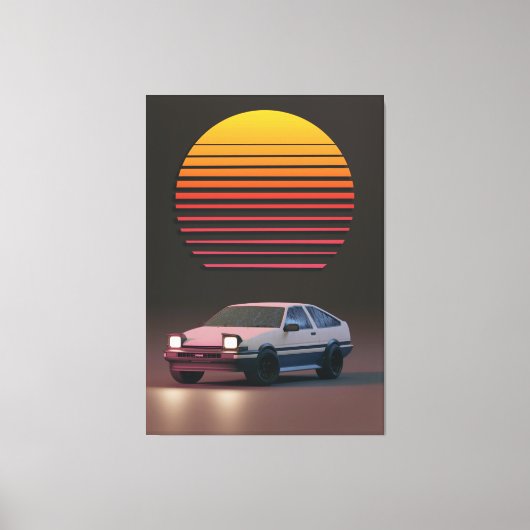 Toyota AE86 uit Initiaal-D Anime Canvas Afdruk (Voorkant)