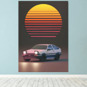 Toyota AE86 uit Initiaal-D Anime Canvas Afdruk (Insitu (Houten vloer))