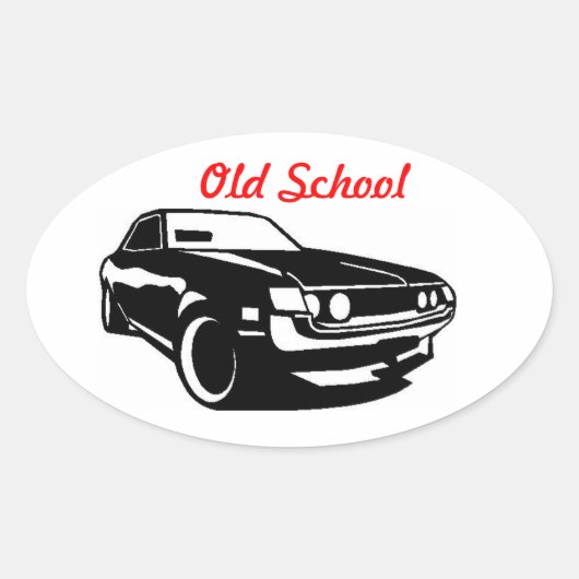 Toyota Celica Oude School Ovale Sticker (Voorkant)