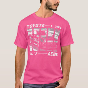 Toyota Corolla Ae86 Levin Black 'N White 3 (Zwart T-shirt