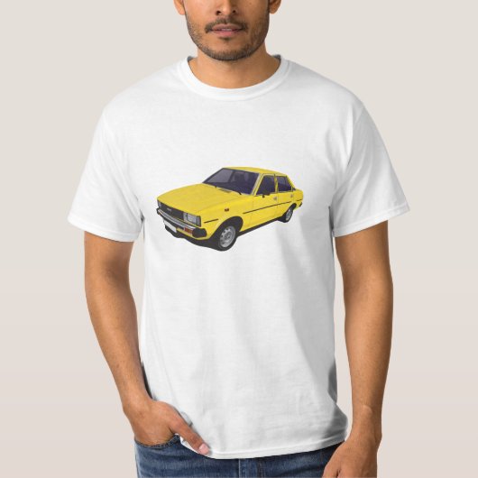 Toyota Corolla DX E70 yellow t-shirt (Voorkant)