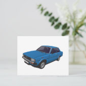 Toyota Corolla DX KE70 2-deuroblauw Briefkaart (Staand voorkant)