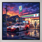 Toyota Corolla Levin AE101 Toercar Poster (Voorkant)