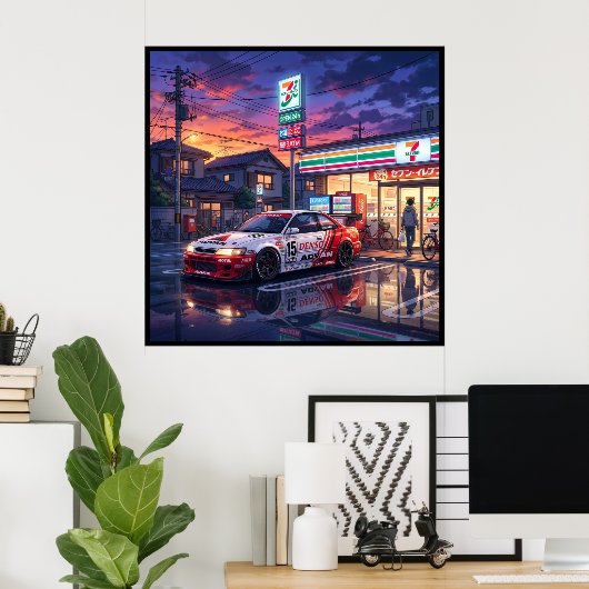 Toyota Corolla Levin AE101 Toercar Poster (Thuiskantoor)