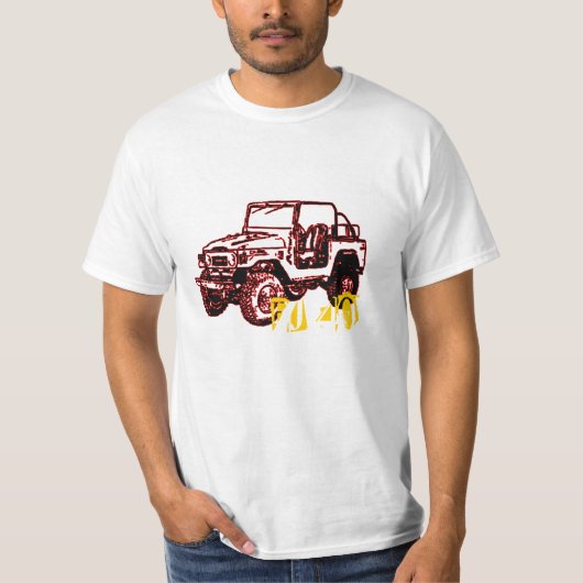 Toyota Fj40 offroad t shirt (Voorkant)