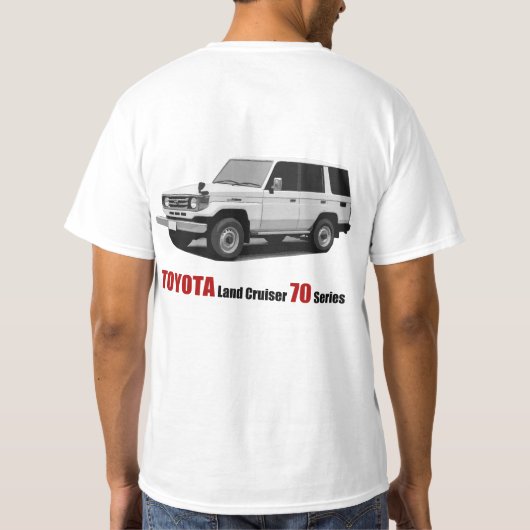 Toyota Land Cruiser 70 reeks HZJ77 T-shirt (Achterkant)