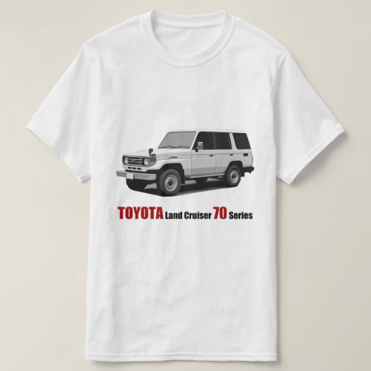 Toyota Land Cruiser 70 reeks HZJ77 T-shirt (Design voorkant)
