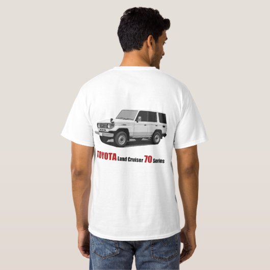 Toyota Land Cruiser 70 reeks HZJ77 T-shirt (Achterkant volledig)