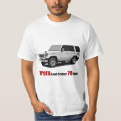 Toyota Land Cruiser 70 reeks HZJ77 T-shirt (Voorkant)