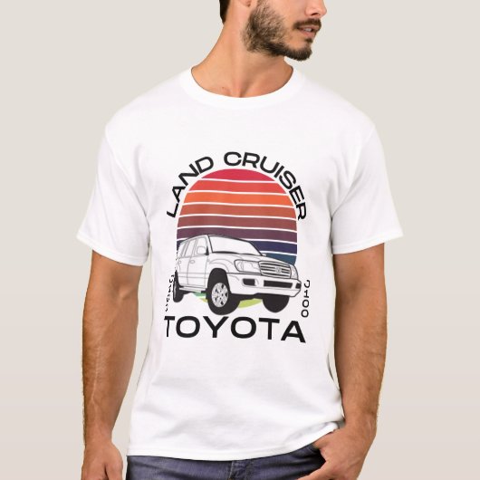 Toyota Land Cruiser Retro J100 Off Road T-shirt (Voorkant)