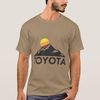 Toyota Mountain Logo Kleine Borstlinker Maat T-shirt