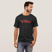 Toyota MR2 MK1 rode digitale kunst T-shirt (Voorkant volledig)