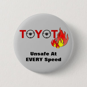 Toyota: Onveilig bij elke snelheid Ronde Button 5,7 Cm