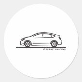 Toyota Prius Ronde Sticker (Voorkant)