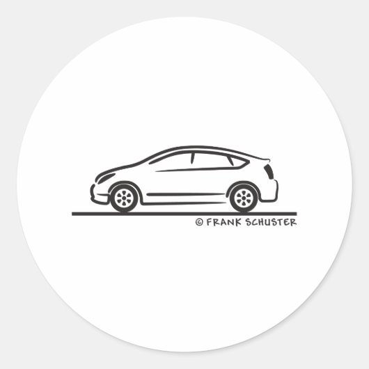 Toyota Prius Ronde Sticker (Voorkant)
