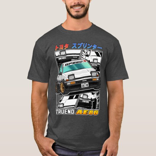 Toyota Sprinterrueno AE86 Street Racing friend fun T-shirt (Voorkant)