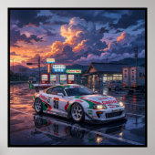 Toyota Supra A80 Castrol TOM’S Poster (Voorkant)