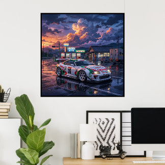Toyota Supra A80 Castrol TOM’S Poster