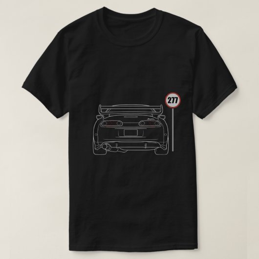 Toyota Supra MK4 Lijn Kunst T-Shirt - JDM Sport (Design voorkant)