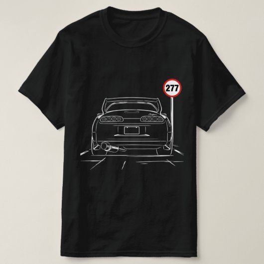 Toyota Supra MK4 Lijn Kunst T-Shirt - JDM Sport (Design voorkant)