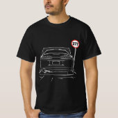 Toyota Supra MK4 Lijn Kunst T-Shirt - JDM Sport (Voorkant)