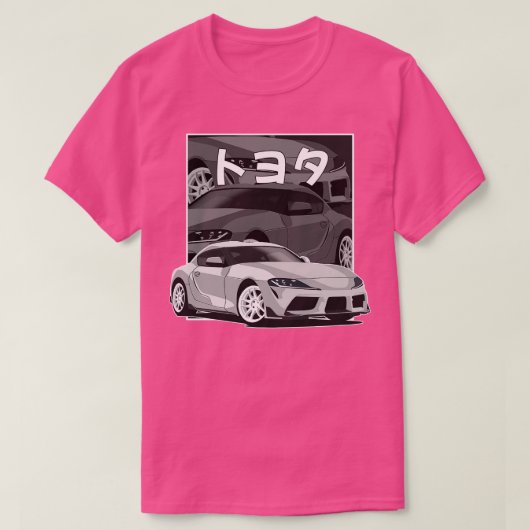 Toyota Supra MK5 A90 20192023 Japanse strips T-shirt (Design voorkant)
