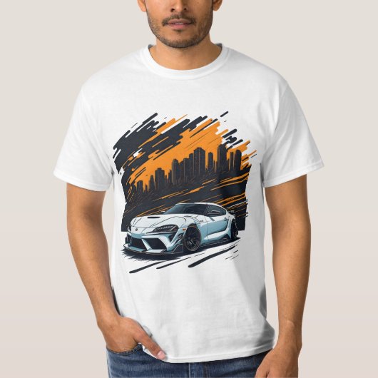 Toyota Supra mk5 JDM Autoliefhebber T-shirt (Voorkant)