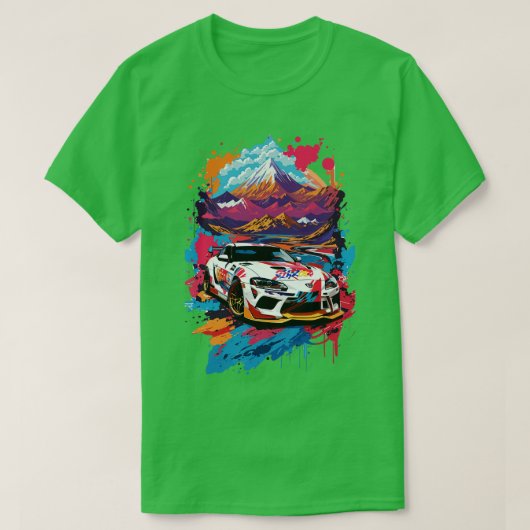 Toyota Supra sportwagen T-shirt (Design voorkant)