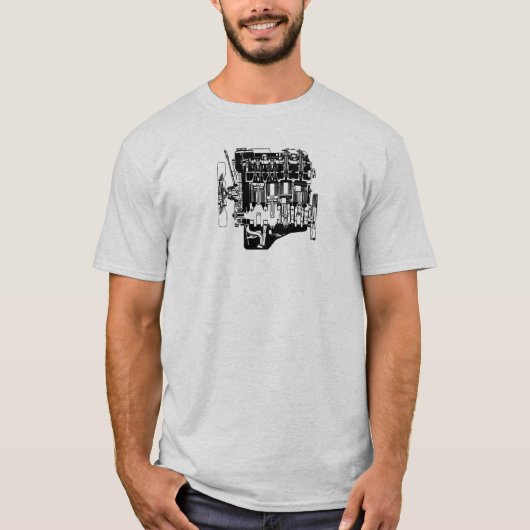 Toyota Tacoma 2RZ-motor (1995-2004) T-shirt (Voorkant)