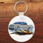 Toyota Tundra Crewmax Silver Truck Sleutelhanger (Voorkant)